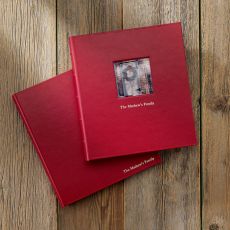 Leather Presentation Binder - 3/4" With Window and Hubbed Spine