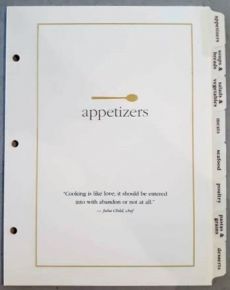 Recipe Tab Divider Set Item # 18783