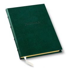 Leather Hardcover Desk Journal - Ruled - 8" x 5.5"